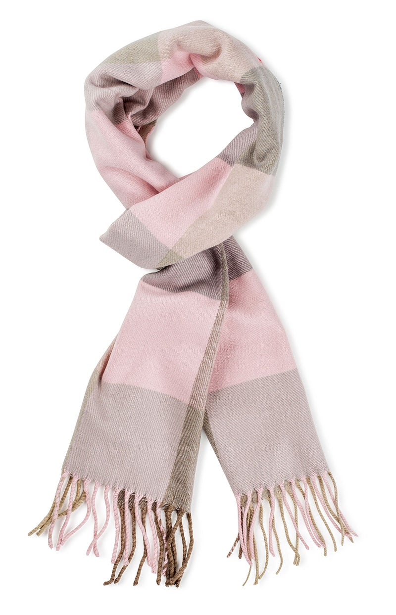 VERONZ Soft Classic Cashmere Feel Winter Scarf, Light Color Boxes - Image 1